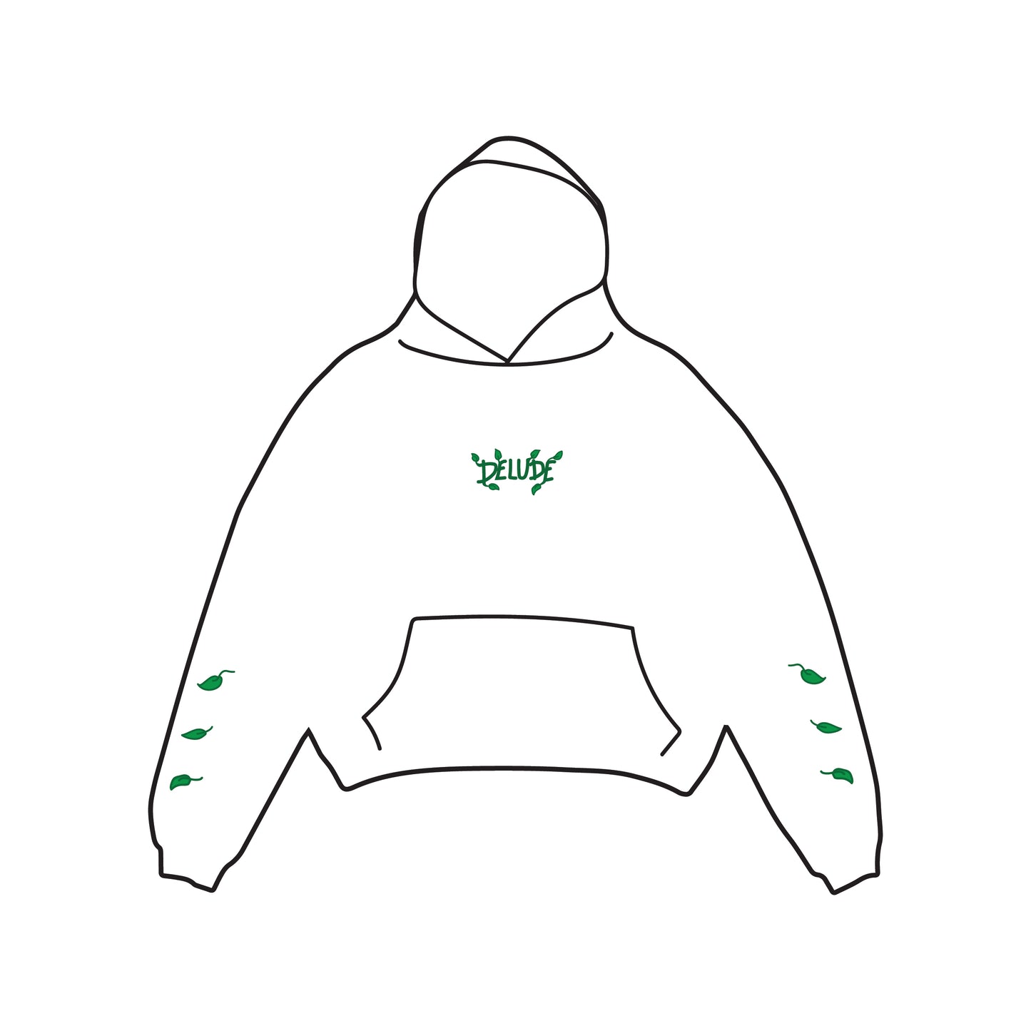 Plant Hoodie "white"